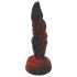 OgazR Hell Dong - Haftfuß gerillter Dildo - 20 cm (schwarz-rot)