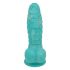 OgazR Meeresschlange - gerillter Dildo mit Saugfuß - 17 cm (blau-weiß) 