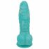 OgazR Meeresschlange - gerillter Dildo mit Saugfuß - 17 cm (blau-weiß) 