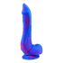 Inkipus - Hoden Silikon Dildo - 18cm (Blau-Pink) 