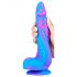 Inkipus - Hoden Silikon Dildo - 18cm (Blau-Pink) 