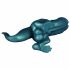 Toppedmonster - Dinosaurier-Silikon-Dildo - 26 cm (Türkis) 