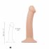 Strap-on-me M - doppelte Schicht realistischer Dildo - mittel (natur) 