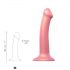 Strap-on-me Metallic Shine M - hautfreundlicher Dildo - mittel (Metallic Pink) 