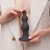 Strap-on-Me Perlen M - Perlen-Dildo mit Sockel (schwarz)