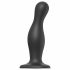 Strap-on-me Curvy L - gewellter, standfähiger Dildo (schwarz) 