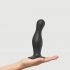 Strap-on-me Curvy L - gewellter, standfähiger Dildo (schwarz) 