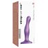 Strap-on-me Curvy S - gewellter, beschwingter Dildo (lila) 