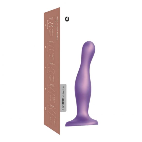 Strap-on-me Curvy M - gewellter, Sockel-Dildo (Lila) 