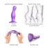 Strap-on-me Curvy M - welliger Dildo mit Saugfuß (lila)