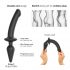 Strap-on-me Swith Semi-Realistic S - 2in1 Silikon-Dildo (schwarz) 