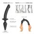 / Strap-on-me Swith Semi-Realistic S - 2-in-1 Silikon-Dildo (schwarz)