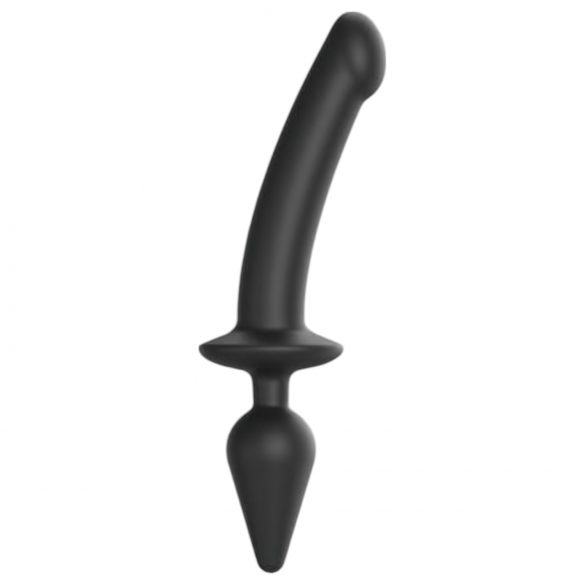 / Strap-on-me Swith Semi-Realistic XXL - 2in1 Silikon-Dildo (schwarz)