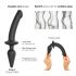 / Strap-on-me Swith Semi-Realistic XXL - 2in1 Dildo (Schwarz)