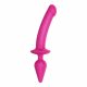 Strap-on-me Swith Semi-Realistisches XXL - 2in1 Silikon Dildo (Pink) 