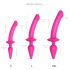 Strap-on-me Switch Halb-Realistischer XXL - 2in1 Silikon-Dildo (pink)