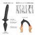 / Strap-on-me Swith Realistic S - 2in1 Silikon Dildo (Schwarz) 