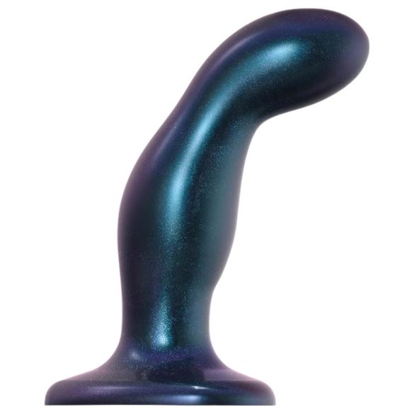 Strap-on-me Snaky M - gebogener Anal-Dildo (metallblau)