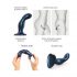 Strap-on-me Snaky M - gebogener Anal-Dildo (Metallic-Blau) 