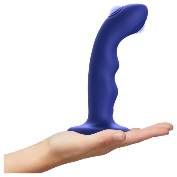 Strap-on-me M - wasserdichter, pulsierender G-Punkt Vibrator (blau)