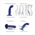 Strap-on-me M - wasserdichter, pulsierender G-Punkt Vibrator (blau)