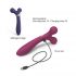 Love to Love Fireball - aufladbarer, 2in1 Massage-Vibrator (Burgund) 