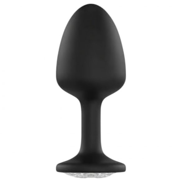 Dorcel Geisha Plug Diamond M - Analkugel mit weißem Diamant (schwarz)