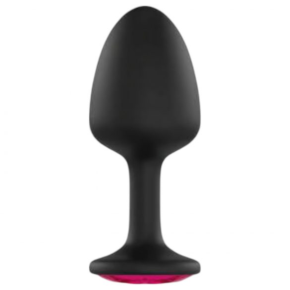 Dorcel Geisha Plug Ruby M - Analplug mit rosa Stein (schwarz)