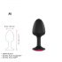 Dorcel Geisha Plug Ruby M - Analplug mit rosa Stein (schwarz)