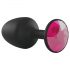 Dorcel Geisha Plug Ruby M - Analplug mit rosa Stein (schwarz)