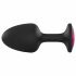 Dorcel Geisha Plug Ruby M - Anal-Dildo mit pinkem Stein (schwarz) 