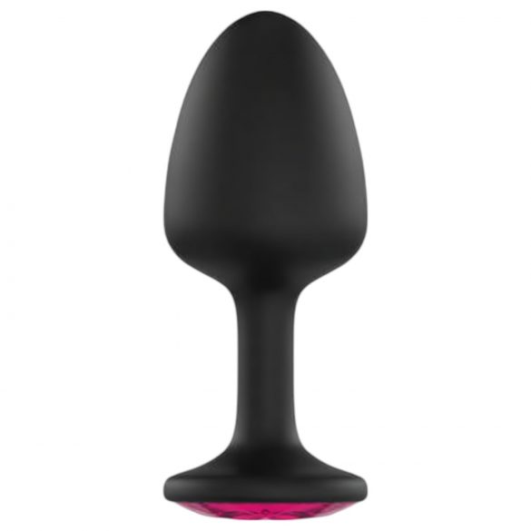 Dorcel Geisha Plug Ruby L - Analplug mit rosafarbenem Stein (schwarz)