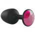 Dorcel Geisha Plug Ruby L - Analplug mit rosafarbenem Stein (schwarz)