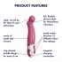 Satisfyer Petting Hippo - wiederaufladbarer, wasserdichter Vibrator (Magenta) 