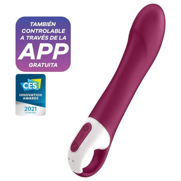 Satisfyer Big Heat - aufladbarer, wärmender G-Punkt-Vibrator (rot)