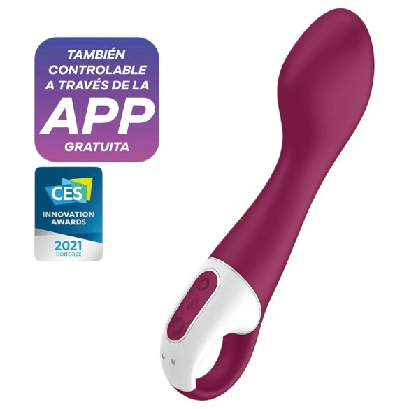 Satisfyer Hot Spot – wiederaufladbarer G-Punkt-Vibrator mit Heizfunktion (rot)