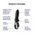 Satisfyer Hot Passion - intelligenter Analvibrator mit Heizfunktion (schwarz) 