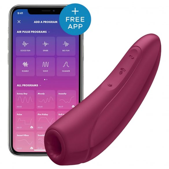 Satisfyer Curvy 1+ - intelligentes Luftwellen-Klitorisstimulator (rot) 