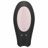 Satisfyer Double Joy - intelligenter, wiederaufladbarer, wasserdichter Paarvibrator (schwarz) 