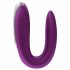 Satisfyer Double Fun - intelligenter, wasserdichter, drahtloser Paarvibrator (Lila) 