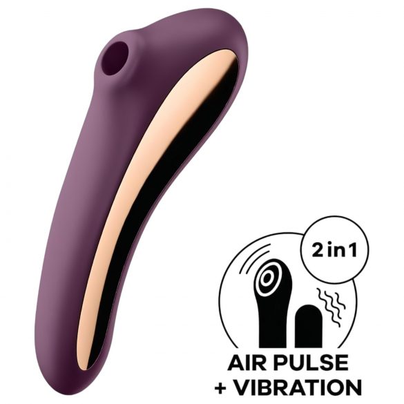 Satisfyer Dual Kiss - 2in1, Vibrator für G-Punkt & Klitoris (lila)