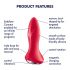 Satisfyer Rotator Plug 1 - akkubetriebener, perlenartiger Analvibrator (rot) 