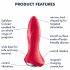 Satisfyer Rotator Plug 1 - akkubetriebener, perlenartiger Analvibrator (rot) 