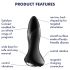 Satisfyer Rotator Plug 1 - Perlen Analdildo (schwarz)