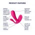 Satisfyer Top Secret Plus - intelligenter Dreizweigvibrator (pink) 