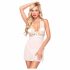 Penthouse Sweet & Spicy - Halsband Spitzenkleid und Tanga (weiß)  - L/XL