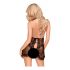 Penthouse Libido Boost - Spitzen-Träger-Babydoll und Tanga (Schwarz)  - M/L