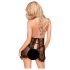 Penthouse Libido Boost - Spitzen-Träger-Babydoll und Tanga (Schwarz)  - L/XL