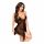 Penthouse Sweet Beast - Rosen-Babydoll und Tanga (schwarz) 