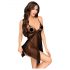 Penthouse Sweet Beast - Rosen-Babydoll und Tanga (schwarz) 